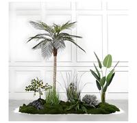 JQGADL Giant Artificial Rainforest Phoenix Palm Plant, Large Faux Palm Tree With Real Touch Leaves, Indoor Fake Greenery For Living Room, Lobby, Commercial Window Decoration(Size:E)