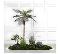 JQGADL Giant Artificial Rainforest Phoenix Palm Plant, Large Faux Palm Tree With Real Touch Leaves, Indoor Fake Greenery For Living Room, Lobby, Commercial Window Decoration(Size:F)