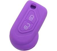 JQHXFDC - Car Key Cover Buttons Silicone Key Case Remote Holder Cover for CITROEN DS3 C3 2 Button Silicone Cover Protector