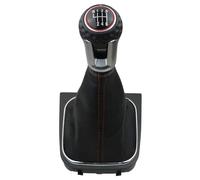 JQHXFDC Car Speed Shift Head Pu Leather Car Shift Gear Knob Lever Gaitor for Golf for 5 6 MK5 MK6 GTD R32 R20 2004-2013