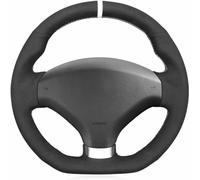 JQHXFDC Hand-Stitched Steering Wheel Cover Non-Slip Breathable Microfiber Leather Steering Wheel Cover on Wrap DIY Hand Sewn for Peugeot RCZ 2010-2016