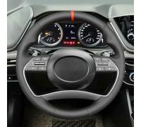 JQHXFDC Hand-Stitched Steering Wheel Cover Non-Slip Breathable Microfiber Leather Steering Wheel Cover on Wrap DIY Hand Sewn for Hyundai Sonata VIII 2020-2023