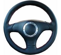 JQHXFDC Hand-Stitched Steering Wheel Cover Non-Slip Breathable Microfiber Leather Steering Wheel Cover on Wrap DIY Hand Sewn for Audi A3 8L Sportback Hatchback 2000-2005