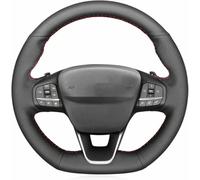 JQHXFDC Hand-Stitched Steering Wheel Cover Non-Slip Breathable Microfiber Leather Steering Wheel Cover on Wrap DIY Hand Sewn for Ford Focus ST/ST Line 2018-2024