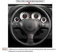 JQHXFDC Hand-Stitched Steering Wheel Cover Non-Slip Breathable Microfiber Leather Steering Wheel Cover on Wrap DIY Hand Sewn for Nissan 200SX S15 2001-2002