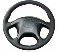 JQHXFDC Hand-Stitched Steering Wheel Cover Non-Slip Breathable Microfiber Leather Steering Wheel Cover on Wrap DIY Hand Sewn for Mitsubishi Pajeo iO 2001-2002
