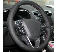 JQHXFDC Hand-Stitched Steering Wheel Cover Non-Slip Breathable Microfiber Leather Steering Wheel Cover on Wrap DIY Hand Sewn for Ford Mondeo 2014-2020
