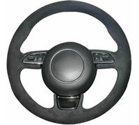 JQHXFDC Hand-Stitched Steering Wheel Cover Non-Slip Breathable Microfiber Leather Steering Wheel Cover on Wrap DIY Hand Sewn for Audi A6 A7 2012-2018