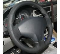 JQHXFDC Hand-Stitched Steering Wheel Cover Non-Slip Breathable Microfiber Leather Steering Wheel Cover on Wrap DIY Hand Sewn for Peugeot 208 2012