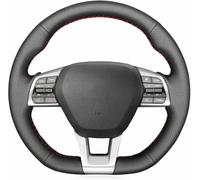 JQHXFDC Hand-Stitched Steering Wheel Cover Non-Slip Breathable Microfiber Leather Steering Wheel Cover on Wrap DIY Hand Sewn for Hyundai Sonata 3-Spoke D Shape 2015-2019