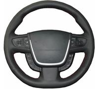 JQHXFDC Hand-Stitched Steering Wheel Cover Non-Slip Breathable Microfiber Leather Steering Wheel Cover on Wrap DIY Hand Sewn for Peugeot 508 2011-2008