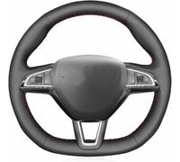 JQHXFDC Hand-Stitched Steering Wheel Cover Non-Slip Breathable Microfiber Leather Steering Wheel Cover on Wrap DIY Hand Sewn for Skoda Citigo 2015-2020