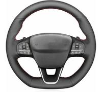JQHXFDC Hand-Stitched Steering Wheel Cover Non-Slip Breathable Microfiber Leather Steering Wheel Cover on Wrap DIY Hand Sewn for Ford Focus ST/ST Line 2018-2024