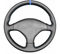 JQHXFDC Hand-Stitched Steering Wheel Cover Non-Slip Breathable Microfiber Leather Steering Wheel Cover on Wrap DIY Hand Sewn for Honda Civic 6 1996-2000