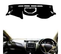 JQHXFDC - Polyester Flannel Suede Car Dashboard Cover Dash Mat For Nissan NP300 Navara Renault Alaskan D23 2014-2019