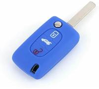 JQHXFDC Silicone Car Key Cover Case Key Shell Protector Fob for PEUGEOT 207 307 308 407 408 for Citroen C4 C4L C5 C6