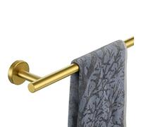JQK Bath Towel Bar, 24 Inch Brushed Light Gold Towel Rack Bathroom, 304 Stainless Steel Thicken 0.8mm Towel Holder Wall Mount, Total Length 27 Inch, TB110L24-BG