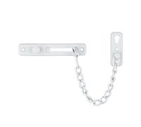 JQK Door Chain Lock White, Stainless Steel Door Guard with Spring Anti-Theft Press Lock, Matte White, HDC100-WH