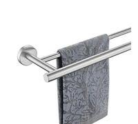 JQK Double Bath Towel Bar, 18 Inch Stainless Steel Towel Rack Bathroom, Towel Holder Brushed Finished Wall Mount, TB100L18-BN