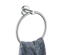 JQK Towel Ring, 304 Stainless Steel Hand Towel Holder for Bathroom, Brushed Finished Wall Mount, TR130-BN