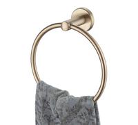 JQK Towel Ring Champagne Bronze, 304 Stainless Steel Hand Towel Holder for Bathroom Wall Mount, TR130-CB