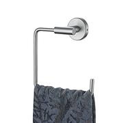 JQK Towel Ring, Stainless Steel Square Ring Towel Holder for Bathroom, 6 Inch Brushed Finished Wall Mount, TR140-BN
