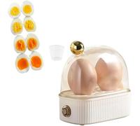 JQLLOJDS - Electric Boiled Egg Steamer, 2 Egg Capacity, Electric Egg Cooker, Electric Timing, Detachable Egg Boiler, for Cookware (White)