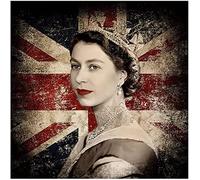 JQNDDP Elizabeth ii Queen Poster Fashion Wall Art Elizabeth ii Queen Prints Modern Canvas Painting Elizabeth ii Queen Picture Home Decor 50x50cm No Frame