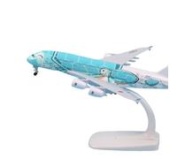 JQQJ 1/500 Scale Alloy ANA Sea Turtle Paint Airbus A380 Model Simulation Airplane Flight Airbus Model with Display Stand (M)