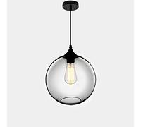 JQQJZLC 1-Light Vintage Industry Ceiling Lamp Bar Restaurant Front Aisle Living Room Cafe Chandelier Simple Color Fish Tank Glass Hanging Light (Default Hair Transparent Color)/D Interesting