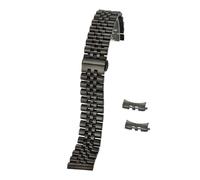 JQQJZLC 12/13/14/16/17/18/19/20/21/22mm Watch Band Strap Stainless Steel Watchband Bracelet Hollow arc interface With Tool Pins Replace