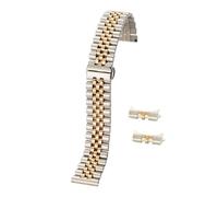 JQQJZLC 12/13/14/16/17/18/19/20/21/22mm Watch Band Strap Stainless Steel Watchband Bracelet Hollow arc interface With Tool Pins Replace