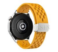 JQQJZLC 18 20 22mm Magnetic Silicone Strap For Watch GT 5 46mm 41mm Breathable Sports Band For GT5 Pro GT4 GT3 GT2 Correa WatchBands