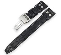 JQQJZLC 20mm 21mm 22mm Calf WatchBand Suitable for IWC Mark LE PETIT PRINCE Big Spitfire Timezone Watch Accessories