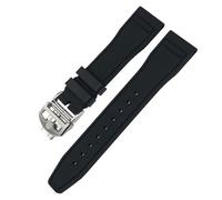 JQQJZLC 20mm 21mm 22mm Fluororubber Watchband，For IWC IW3881 IW3777 Upgrade Replacement Watchbands Soft Fluororubber Strap