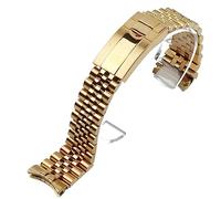 JQQJZLC 20mm Replace For Strap For DATEJUST Watch Band Submarine Wristband Bracelet Silver Gold Stainless steel WatchBands