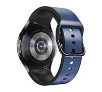 JQQJZLC 20mm Silicone+Leather Smart Straps For Samsung Galaxy Watch 4 Classic 46 42mm/Watch4 44mm 40mm Band No Gaps Wristbands Bracelet