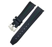 JQQJZLC 20mm Silicone Rubber Watchband For Omega Submariner GMT Seamaster Speedmaster Moon Watch Colorful Waterproof Strap