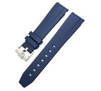 JQQJZLC 20mm Silicone Rubber Watchband For Omega Submariner GMT Seamaster Speedmaster Moon Watch Colorful Waterproof Strap