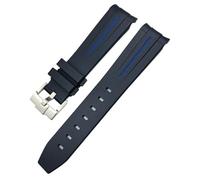 JQQJZLC 20mm Silicone Rubber Watchband For Omega Submariner GMT Seamaster Speedmaster Moon Watch Colorful Waterproof Strap