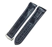 JQQJZLC 22mm 21mm 20mm New Nylon Fabric Cowhide Composite Rubber Watchband Fit for Omega Seamaster 300 Planet Ocean