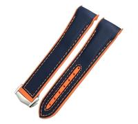 JQQJZLC 22mm 21mm 20mm New Nylon Fabric Cowhide Composite Rubber Watchband Fit for Omega Seamaster 300 Planet Ocean