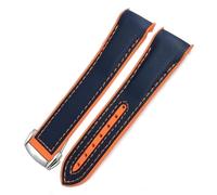 JQQJZLC 22mm 21mm 20mm New Nylon Fabric Cowhide Composite Rubber Watchband Fit for Omega Seamaster 300 Planet Ocean