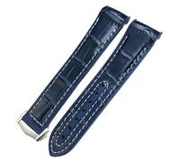 JQQJZLC 22mm 21mm 20mm New Nylon Fabric Cowhide Composite Rubber Watchband Fit for Omega Seamaster 300 Planet Ocean