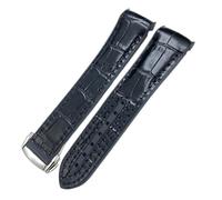 JQQJZLC 22mm 21mm 20mm New Nylon Fabric Cowhide Composite Rubber Watchband Fit for Omega Seamaster 300 Planet Ocean