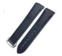 JQQJZLC 22mm 21mm 20mm New Nylon Fabric Cowhide Composite Rubber Watchband Fit for Omega Seamaster 300 Planet Ocean