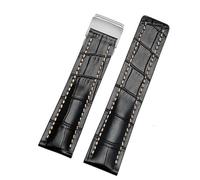 JQQJZLC 22mm 24mm Genuine Leather Strap Watch Band For Breitling mens watch cow leather bracelet with Deployment buckle