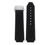 JQQJZLC 25 * 19mm Real Cow Leather Rubber Watchband Butterfly Buckl For Classic Fusion Universe Big Bang Series Men Belt Watch Band