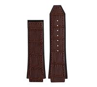 JQQJZLC 25 * 19mm Real Cow Leather Rubber Watchband Butterfly Buckl For Classic Fusion Universe Big Bang Series Men Belt Watch Band