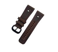 JQQJZLC 28mm Classical Genuine Leather Watchband With Rivet For Seven Friday Watch Strap Black Brown Wrist Bracelet Pin Buckle
